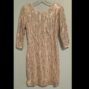 Dainty Hooligan Gold and Silver Sequin Party Dress